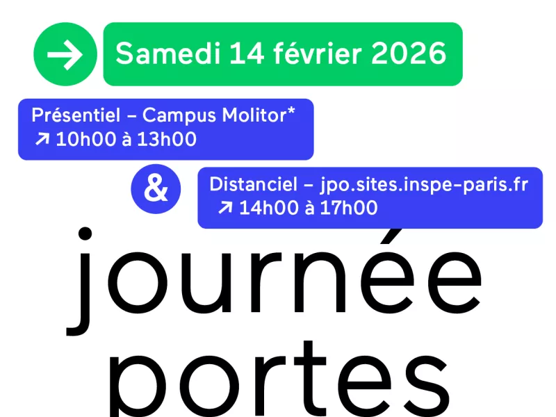 Journée portes ouvertes de l'INSPÉ de Paris 2026